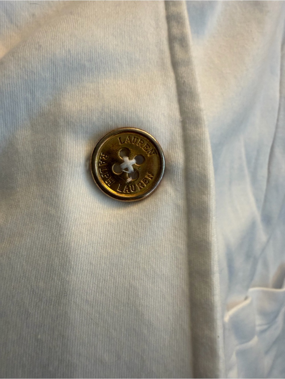 Ralph Lauren White Cotton Embroidered Crest Blazer - Picture 4 of 5